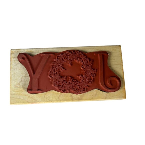 Joy 907 The Stamping Bug Wood Rubber Stamp Christmas Card Making 2001 Vtg - Picture 2 of 6